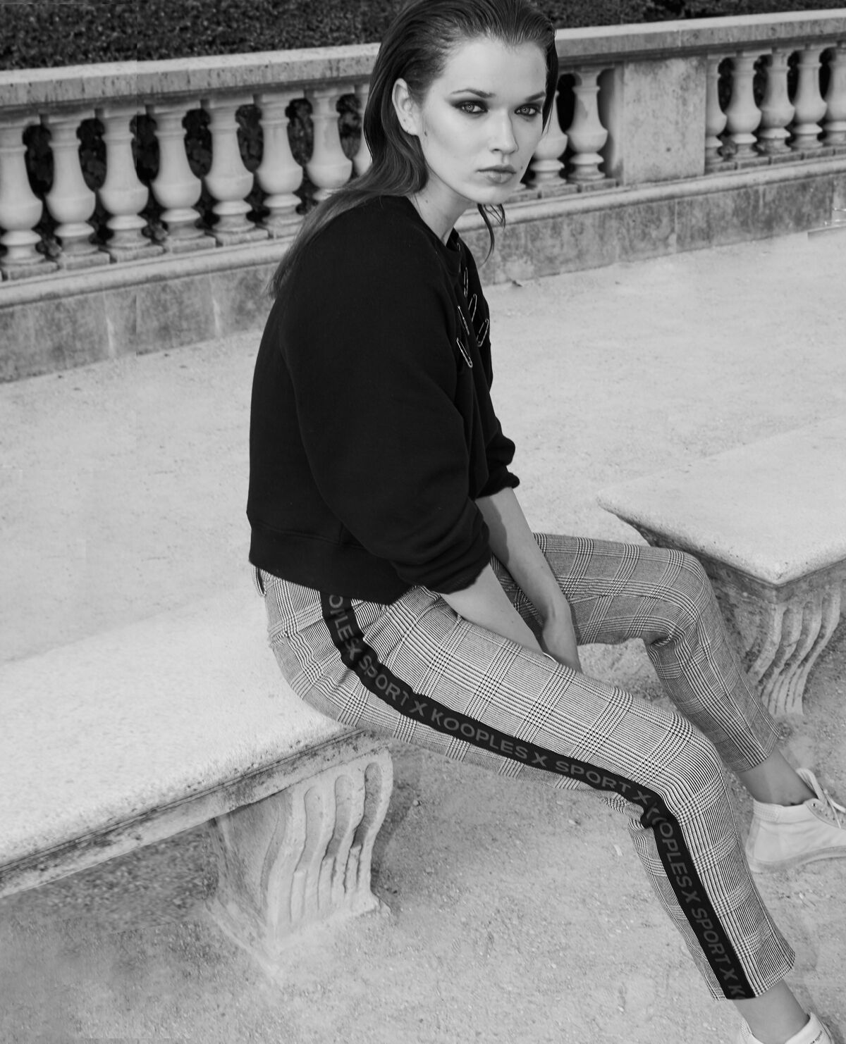 Pantalon sales noir fluide