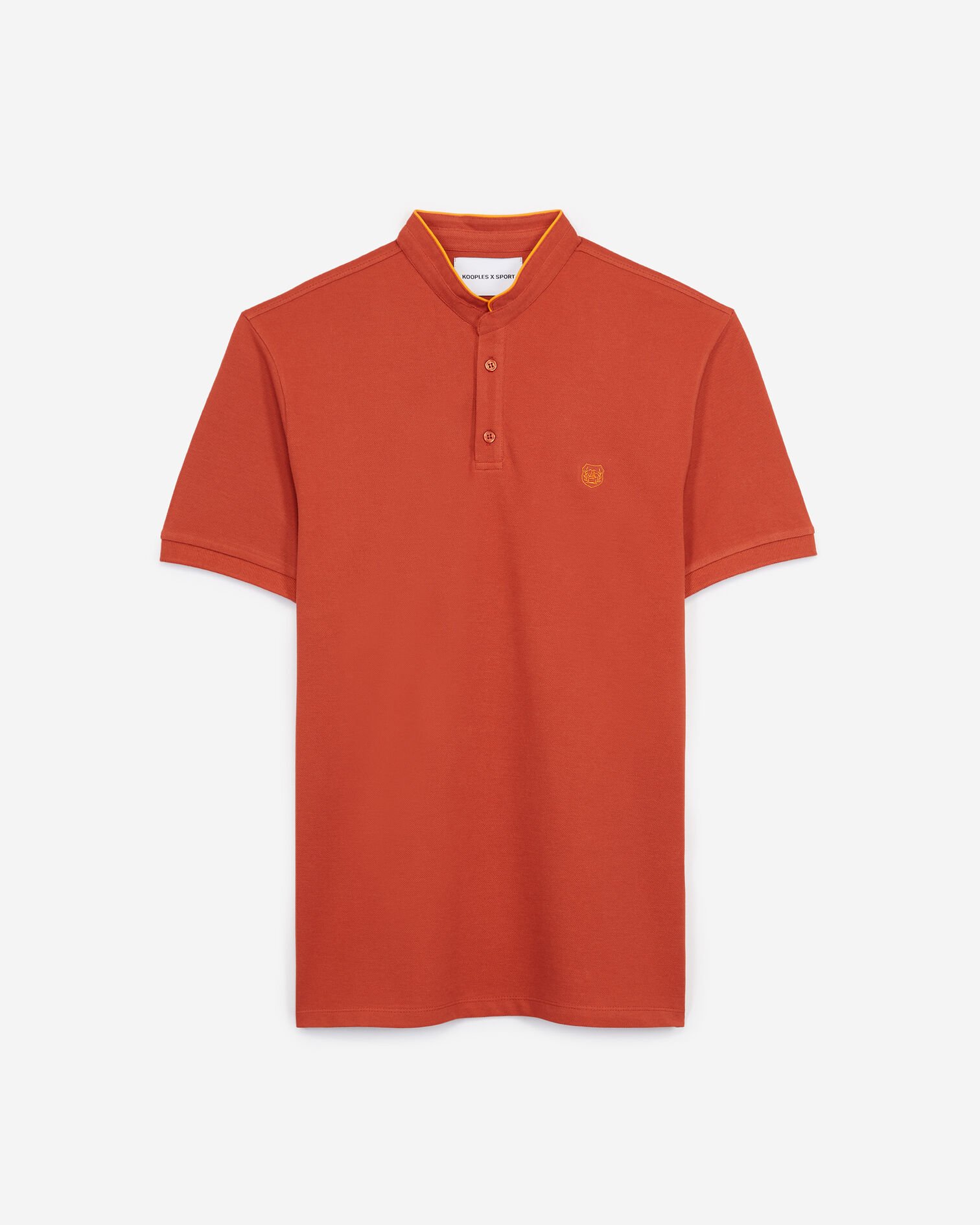 Polo coton orange bordure contrastées, ROOBOIS ORG / CLEMENTINE, hi-res image number null