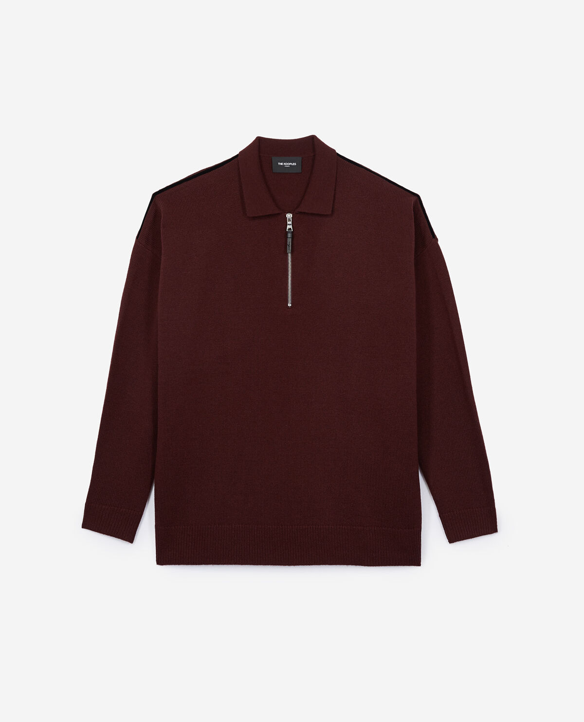 cashmere zip front sweater