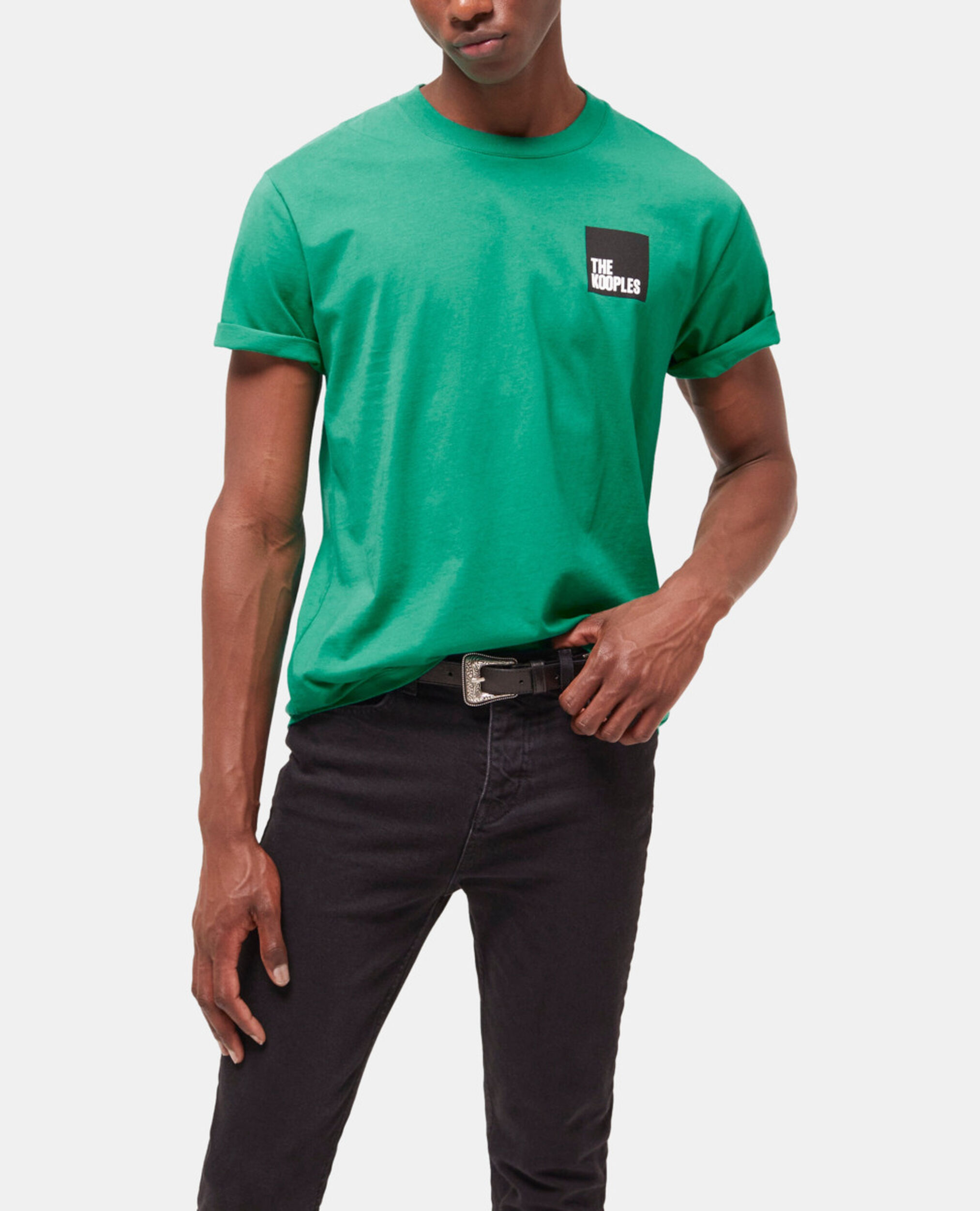Grünes T-Shirt mit Logo, GREEN, hi-res image number null