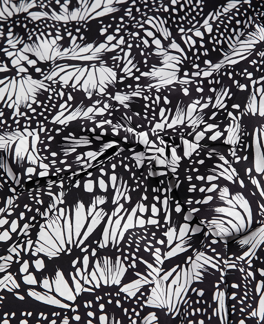 short printed wrap dress
