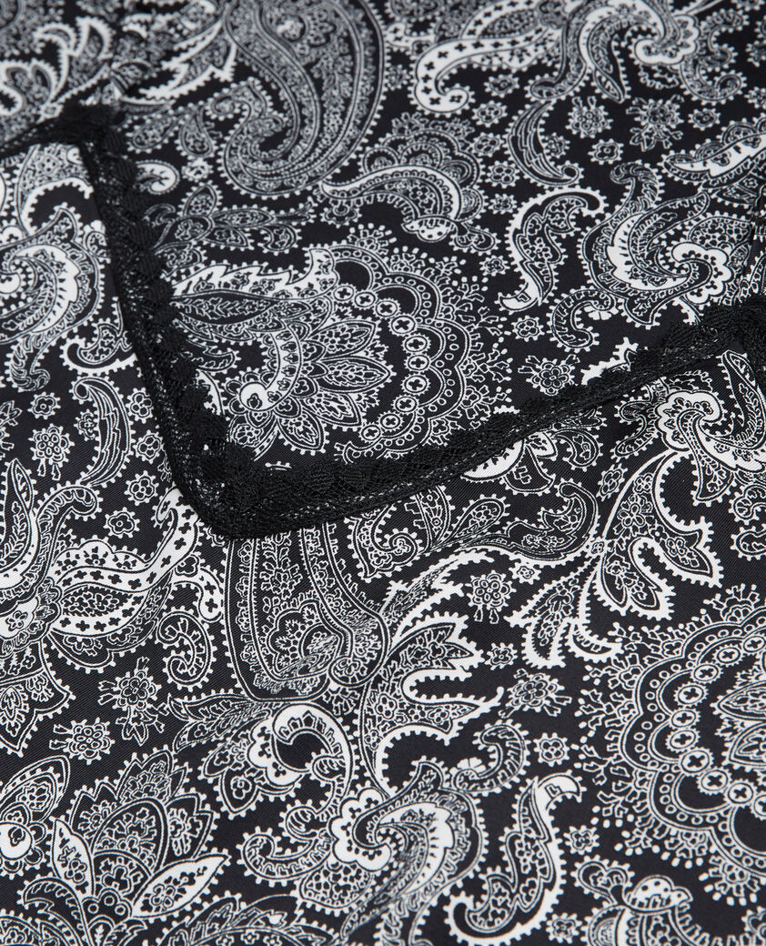 The Kooples WOMEN BLACK WHITE printed long dress