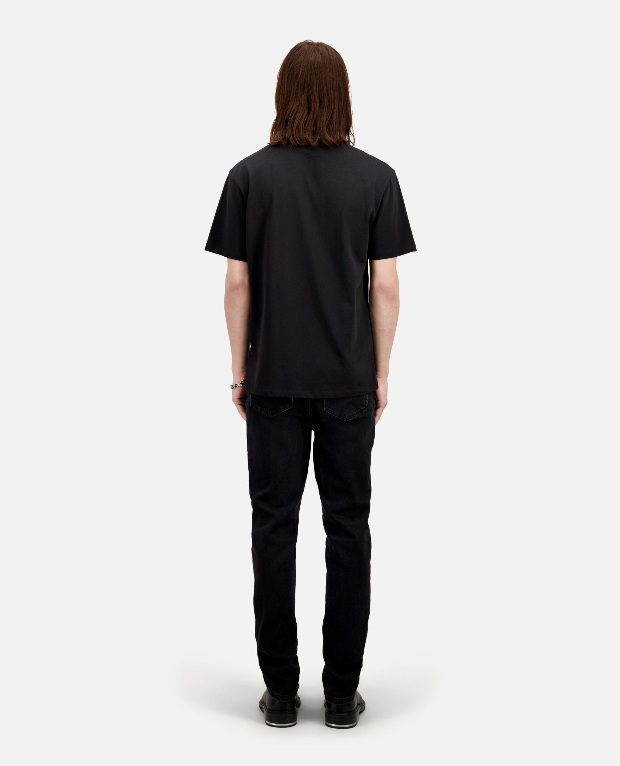 Camiseta negra logotipo para hombre, BLACK, hi-res image number null