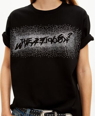 The Kooples F BLACK what is black rhinestone t-shirt
