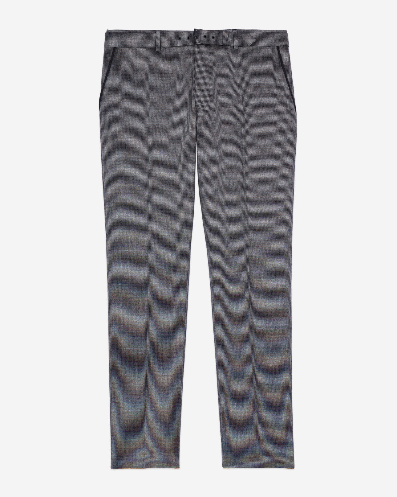 The Kooples HOMME BLACK GREY pantalon de costume pied de poule noir et blanc