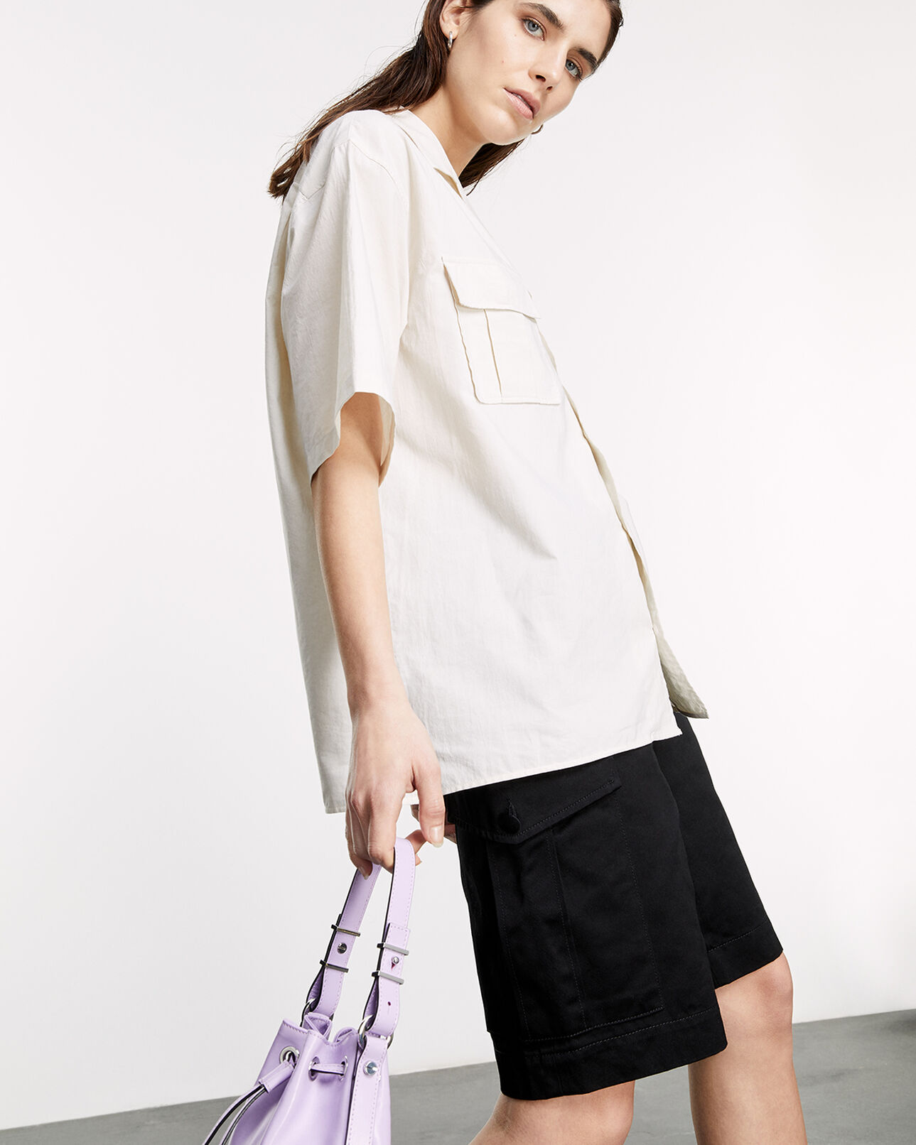 The Kooples MEN BEIGE beige shirt with breast pockets