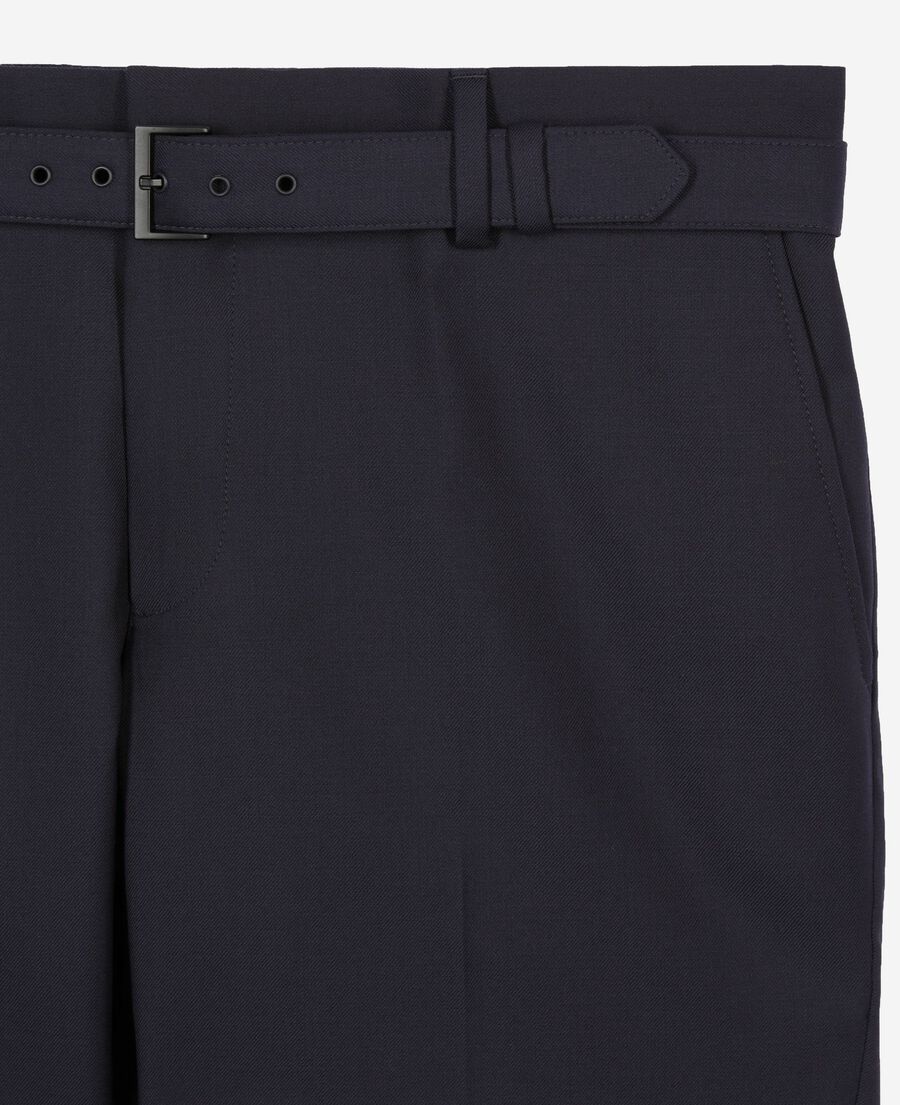 The Kooples HOMME DARK NAVY pantalon de costume super 100's en laine marine
