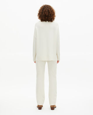 The Kooples FEMME ECRU pull col montant en cachemire écru