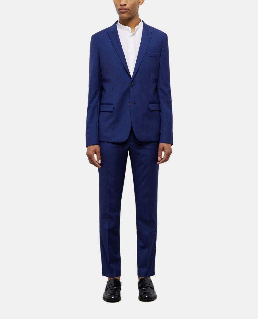 The Kooples MEN NAVY navy blue suit jacket with micro motif