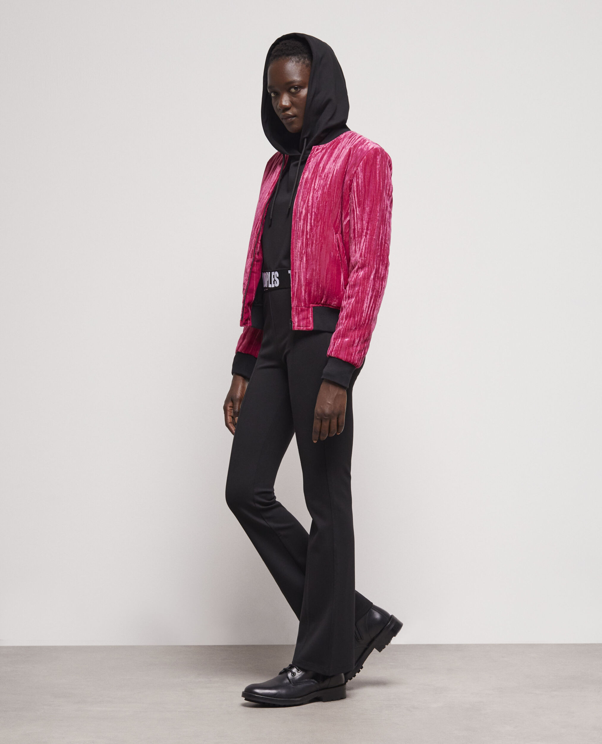 Pink velvet jacket