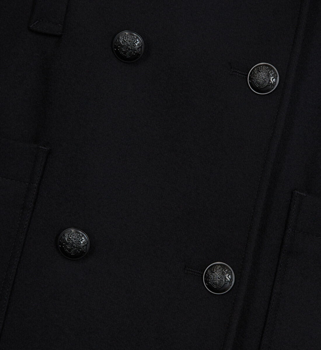 Leopard top wool coat