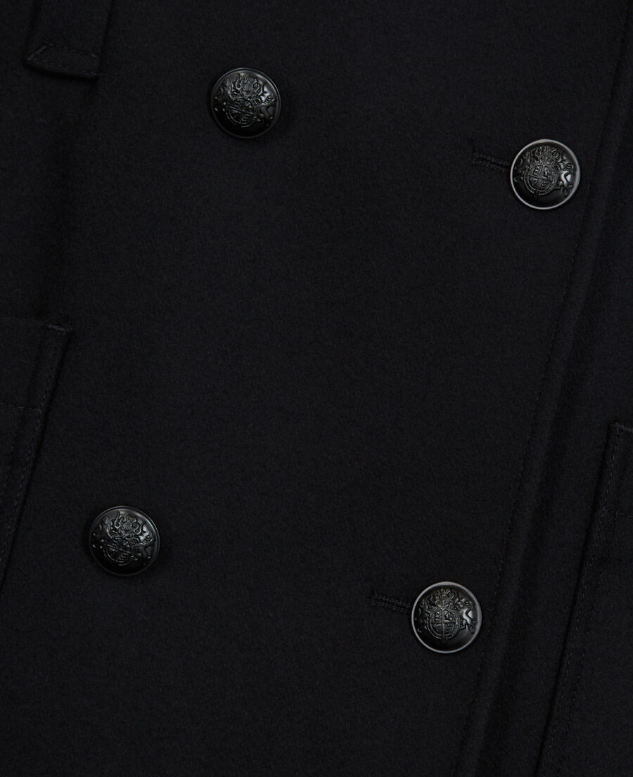 manteau en laine doublure léopard