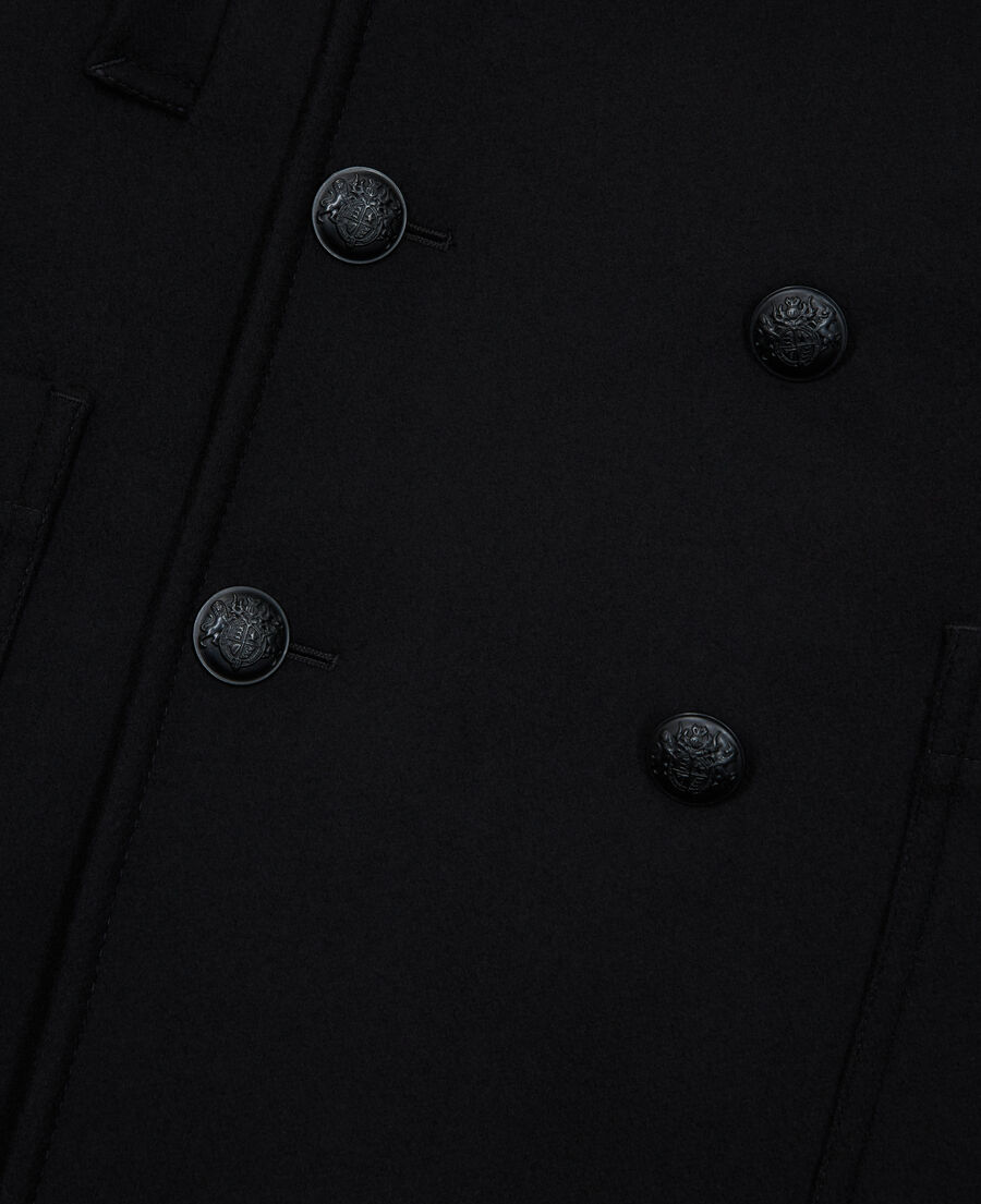 abrigo lana negro