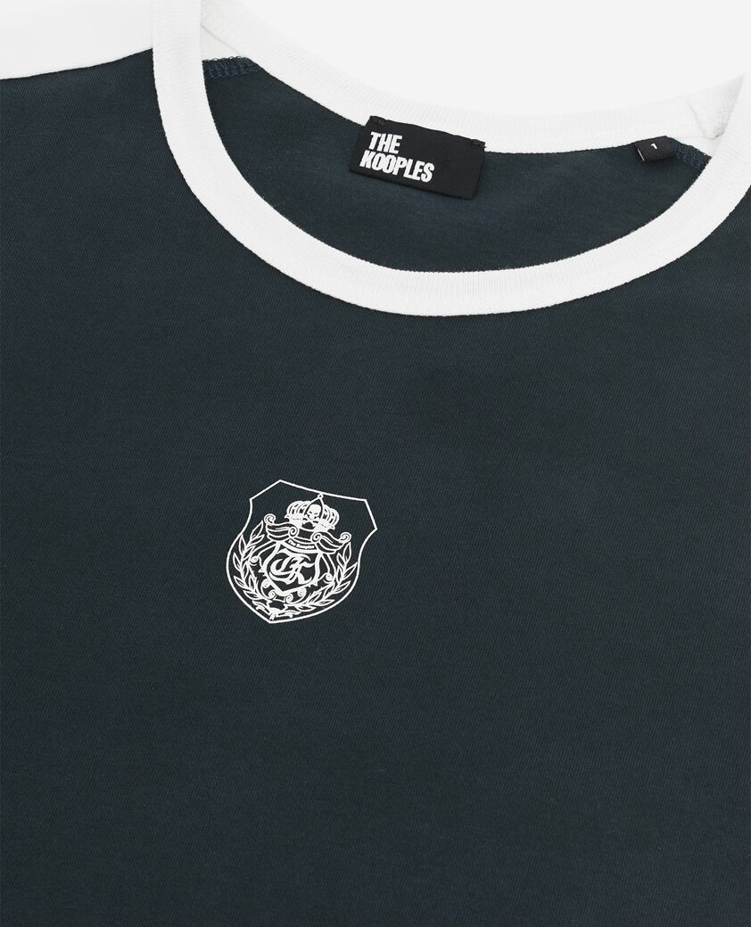 The Kooples DAMEN FOREST t-shirt mit dunkelgr&uuml;nem wappen