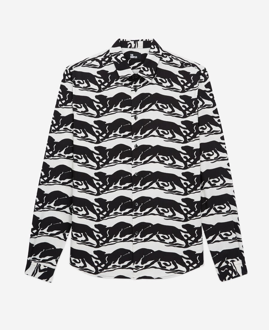 The Kooples H BLACK / WHITE printed shirt