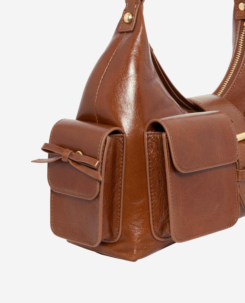 The Kooples WOMEN BROWN brown leather amelia bag