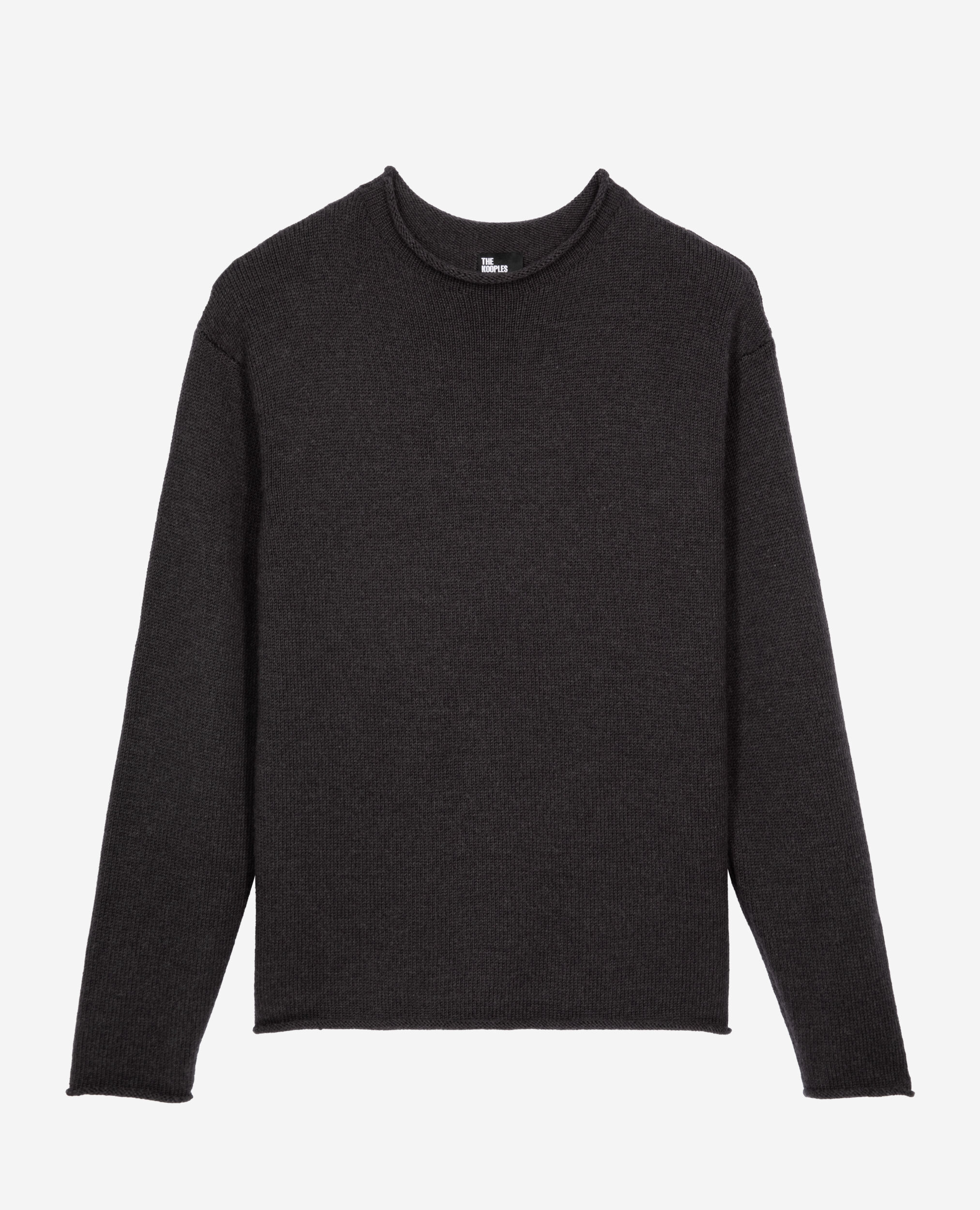 Gray wool sweater, MIDDLE GREY MEL, hi-res image number null