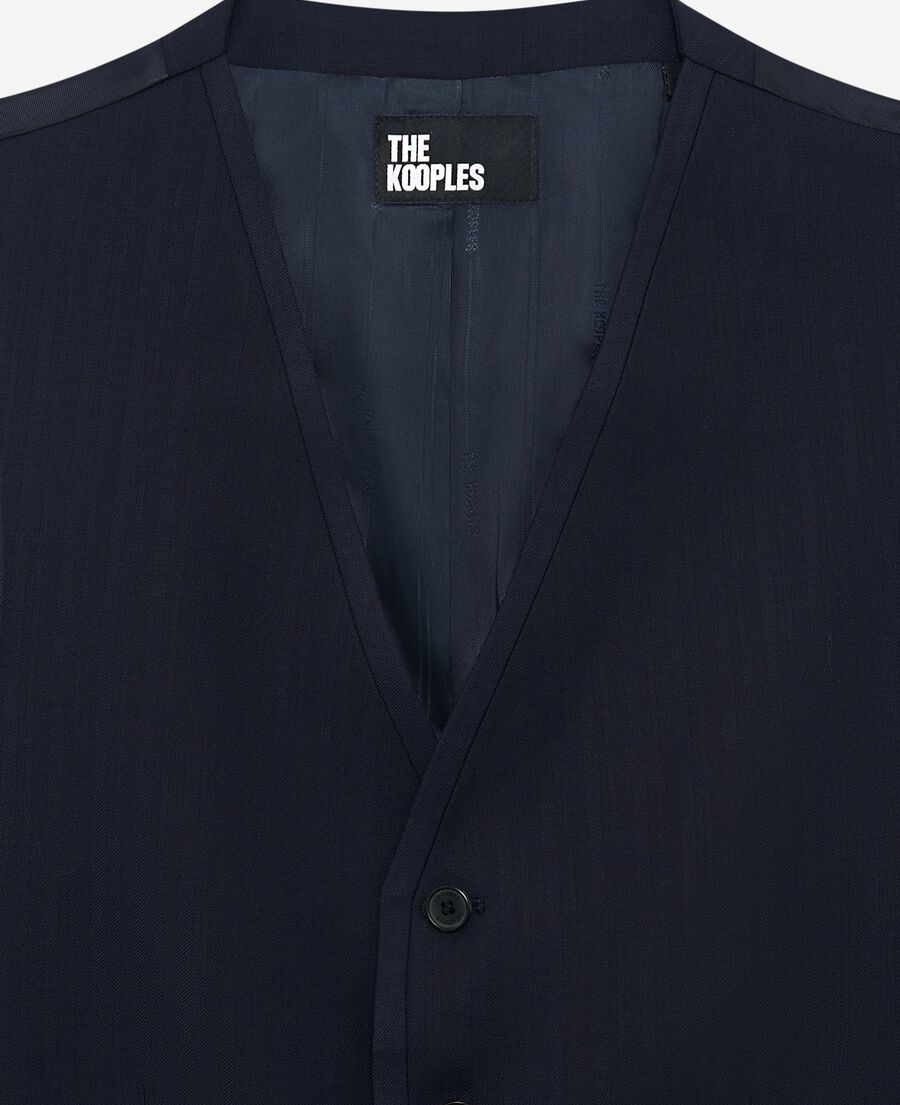 The Kooples HERREN DARK NAVY marineblaue anzugweste aus wolle