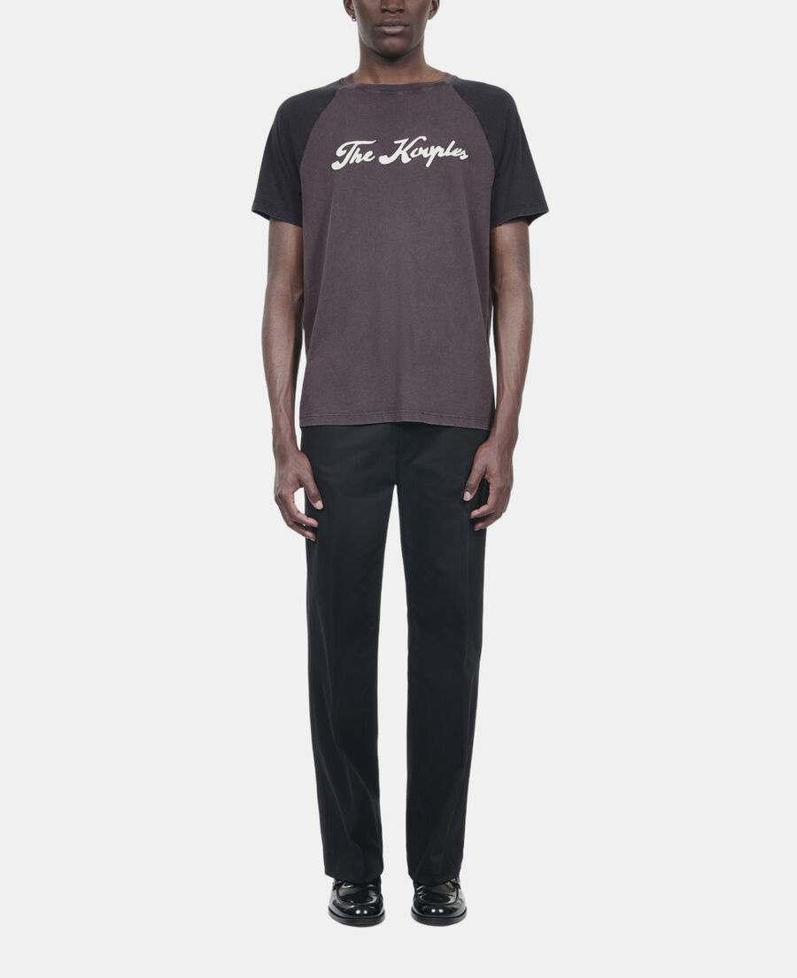 The Kooples H BLACK WASHED black next collection serigraphy t-shirt