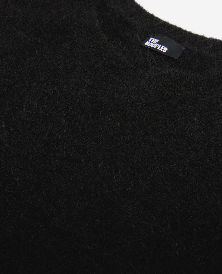 The Kooples HERREN BLACK STONE schwarzer pullover aus wolle und mohair