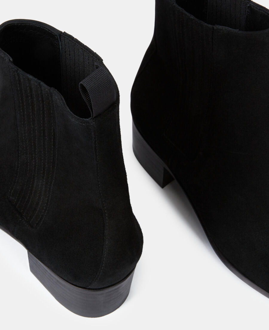 black suede leather boots