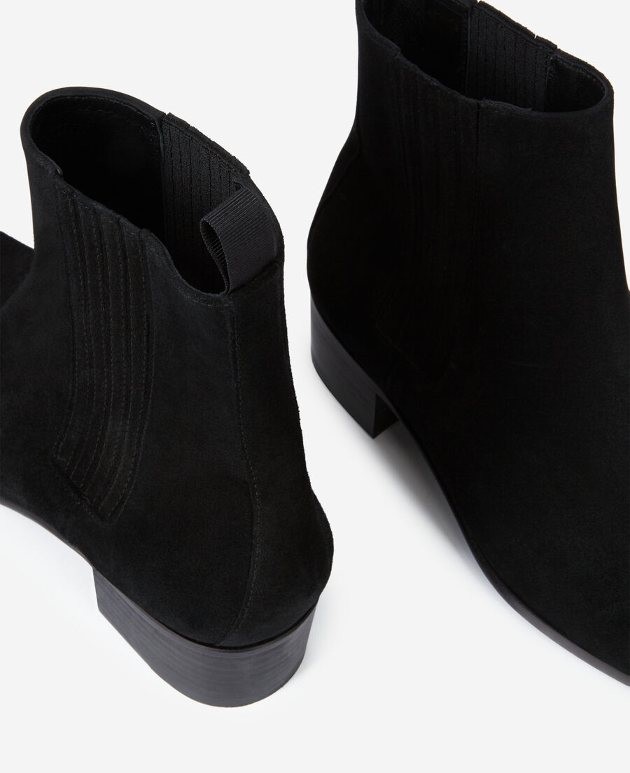 black suede leather boots