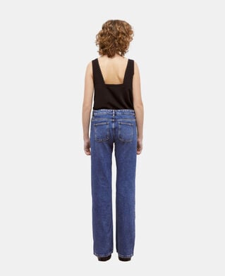 The Kooples WOMEN BLUE DENIM blue flare jeans