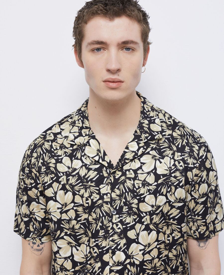 hemd mit hawaiikragen und blumenmuster