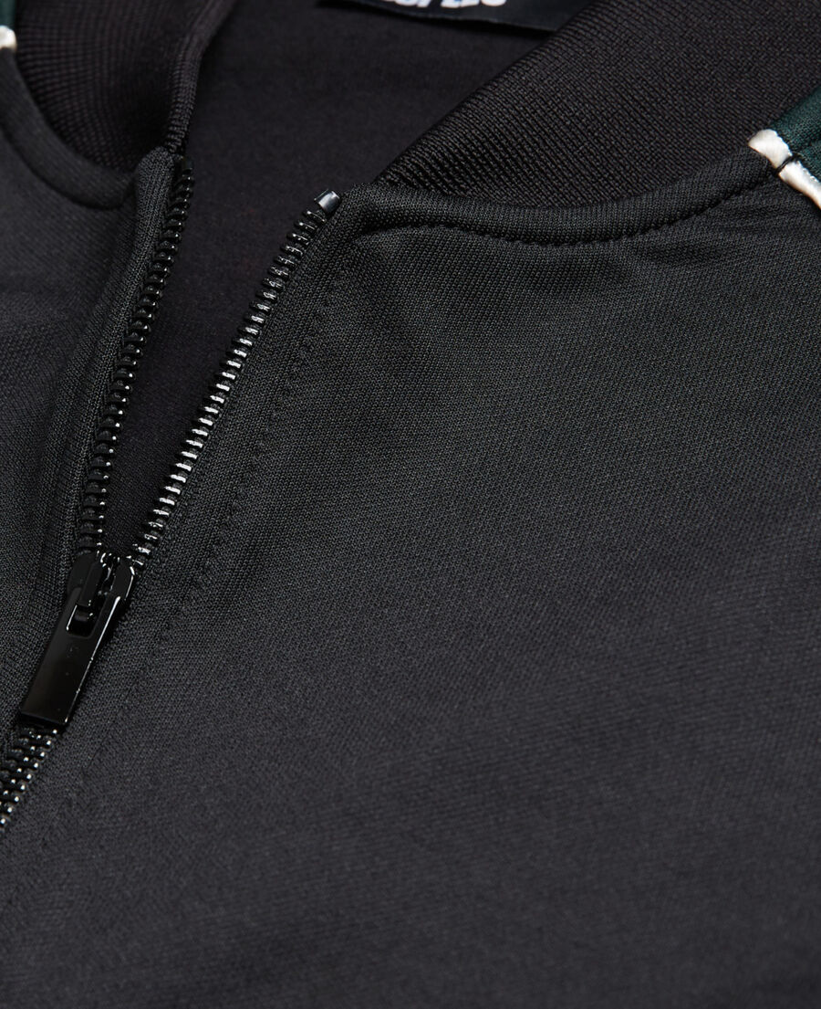 two-tone zipped sweatshirt