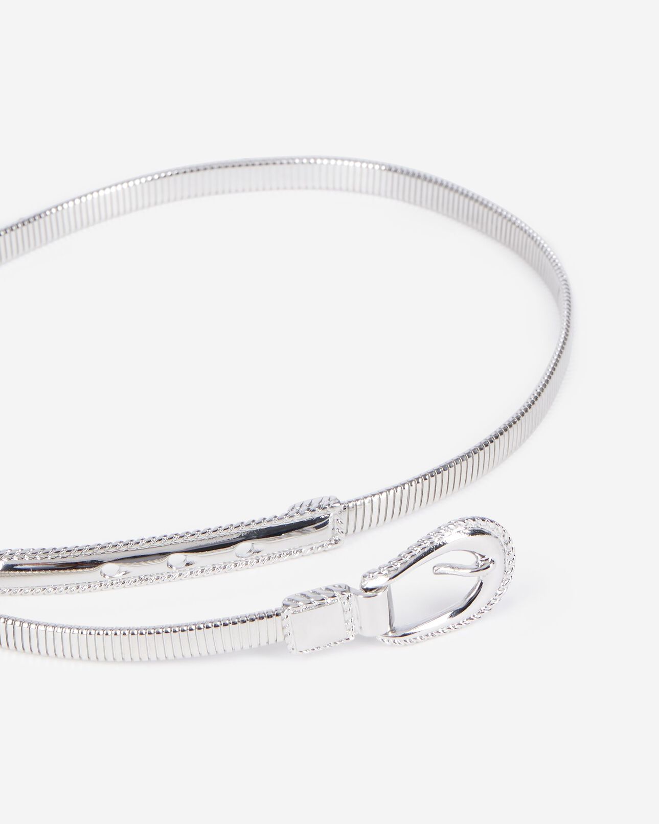 The Kooples FEMME SILVER ceinture fine en métallerie argentée