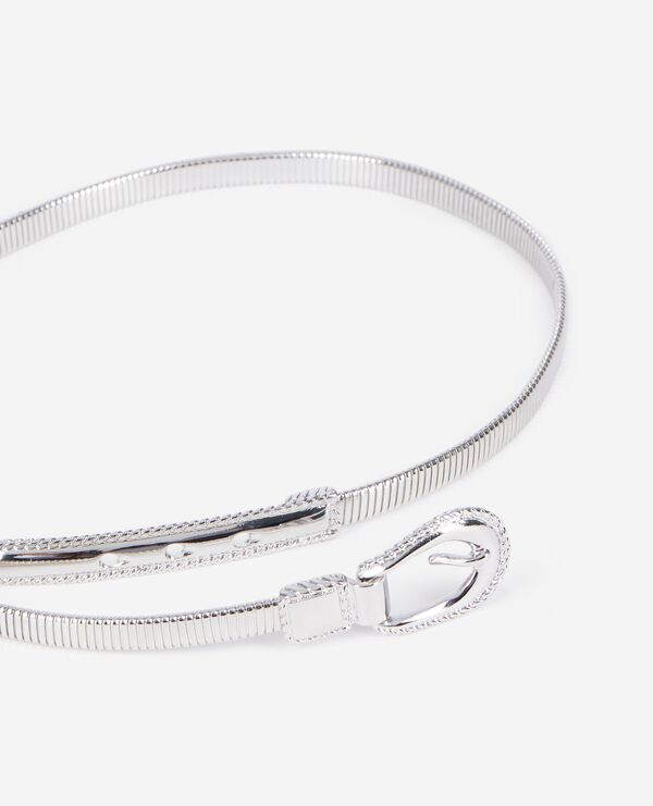 The Kooples FEMME SILVER ceinture fine en métallerie argentée