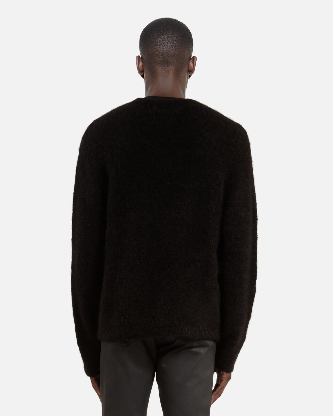 The Kooples HOMME BLACK STONE pull en laine et mohair noir