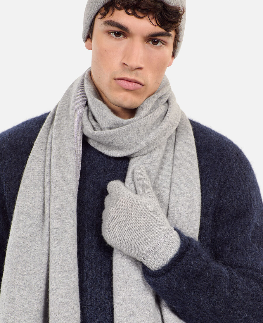 The Kooples M MIDDLE GREY MEL grey cashmere gloves