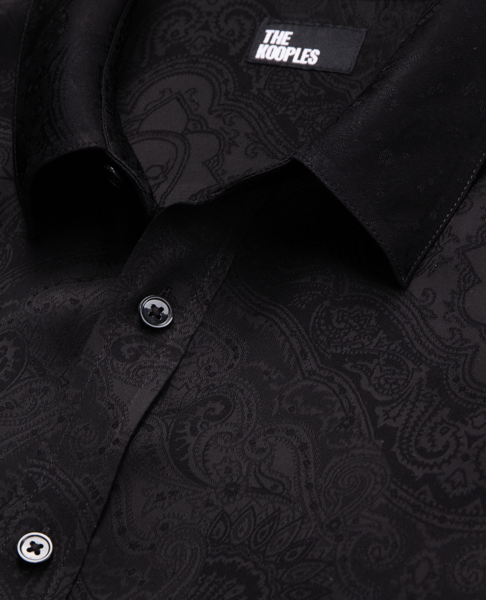 Chemise jacquard noire avec têtes de mort, BLACK, hi-res image number null