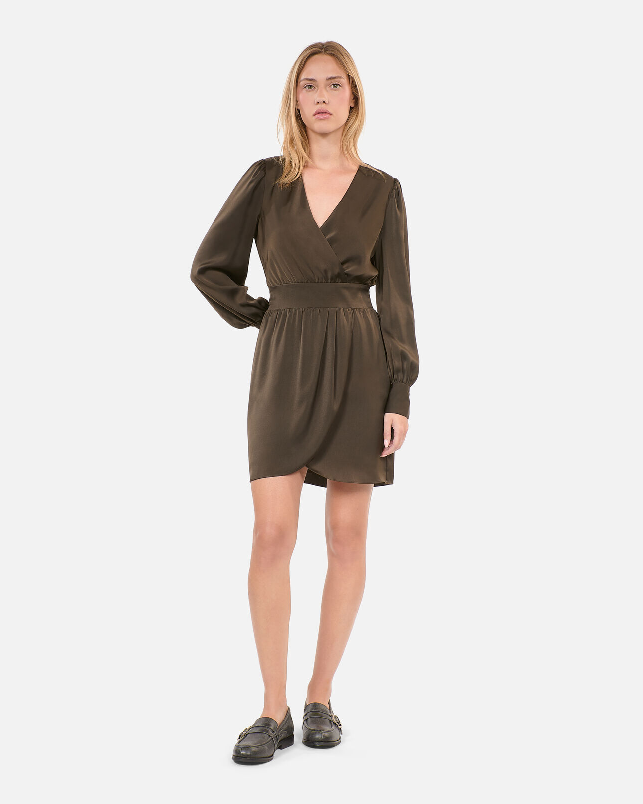 The Kooples FEMME KAKI robe courte kaki