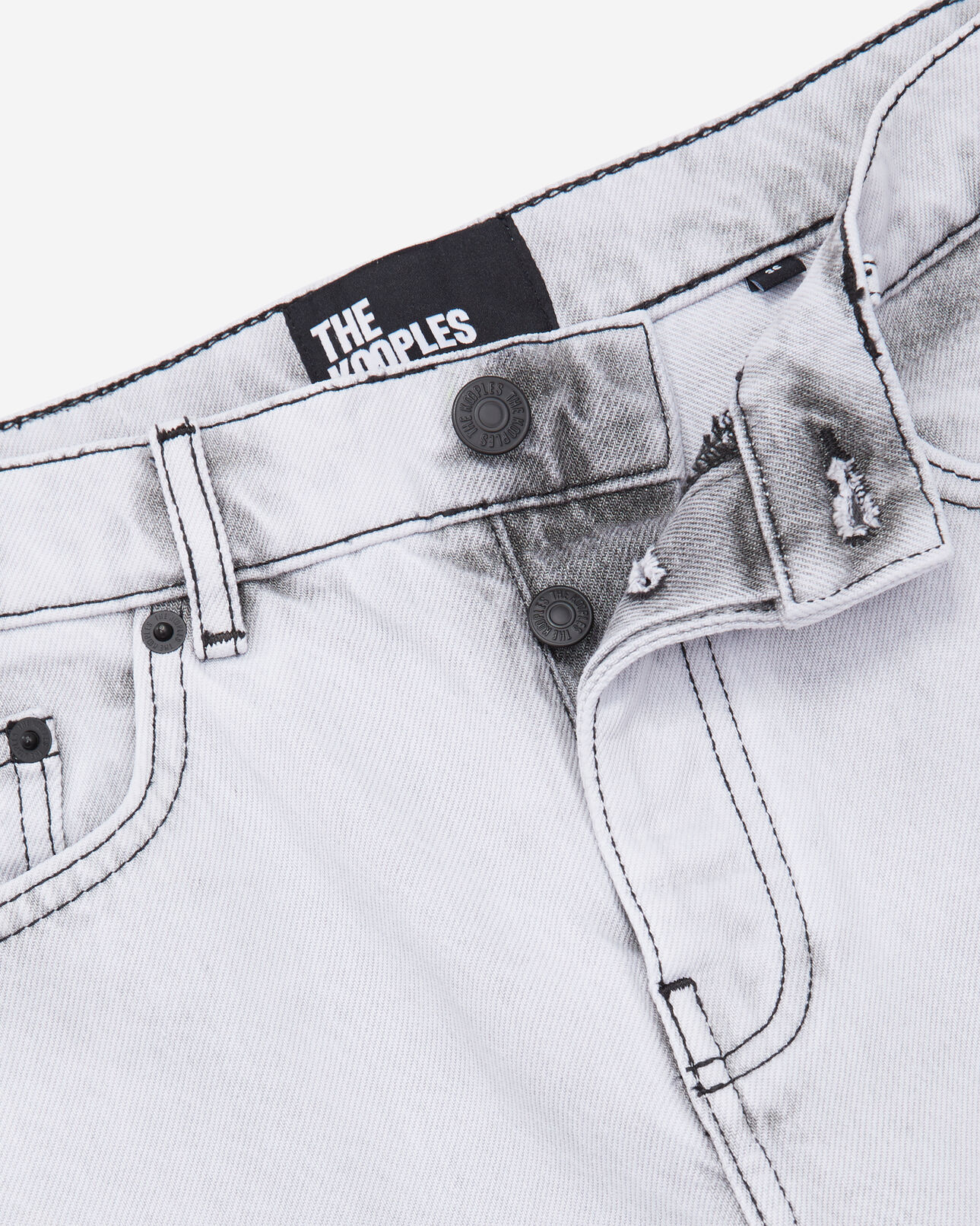 The Kooples MUJER WHITE BLEACH vaqueros blancos descoloridos rectos