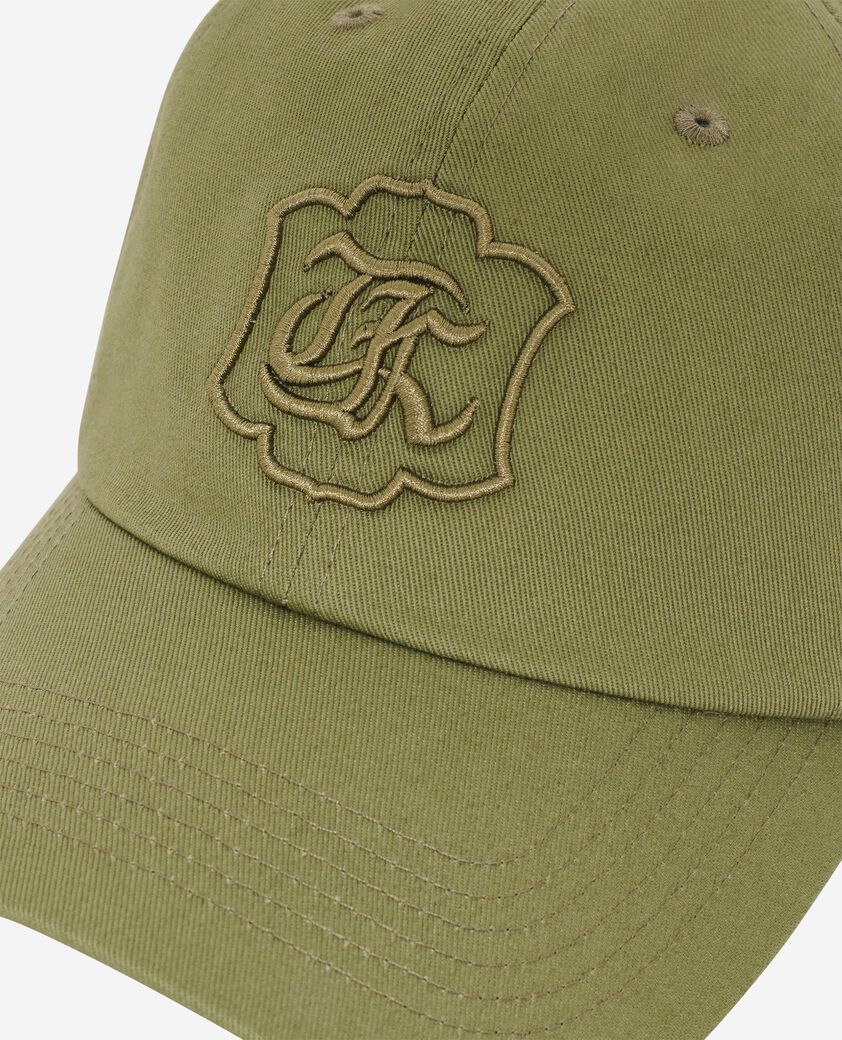 The Kooples MIXED GRENADE khaki embroidered crest cap