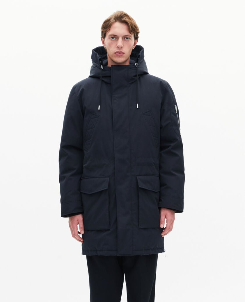 The Kooples MEN NAVY navy water-repellent parka