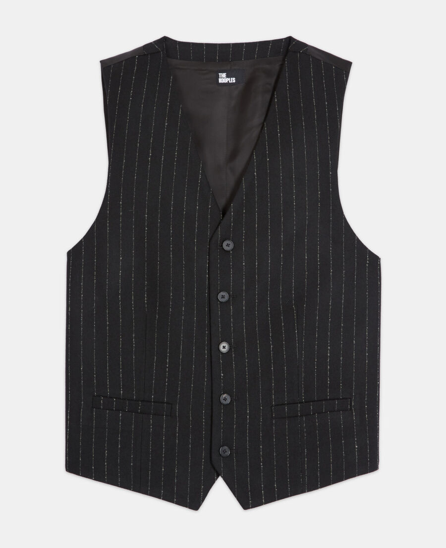 striped suit vest