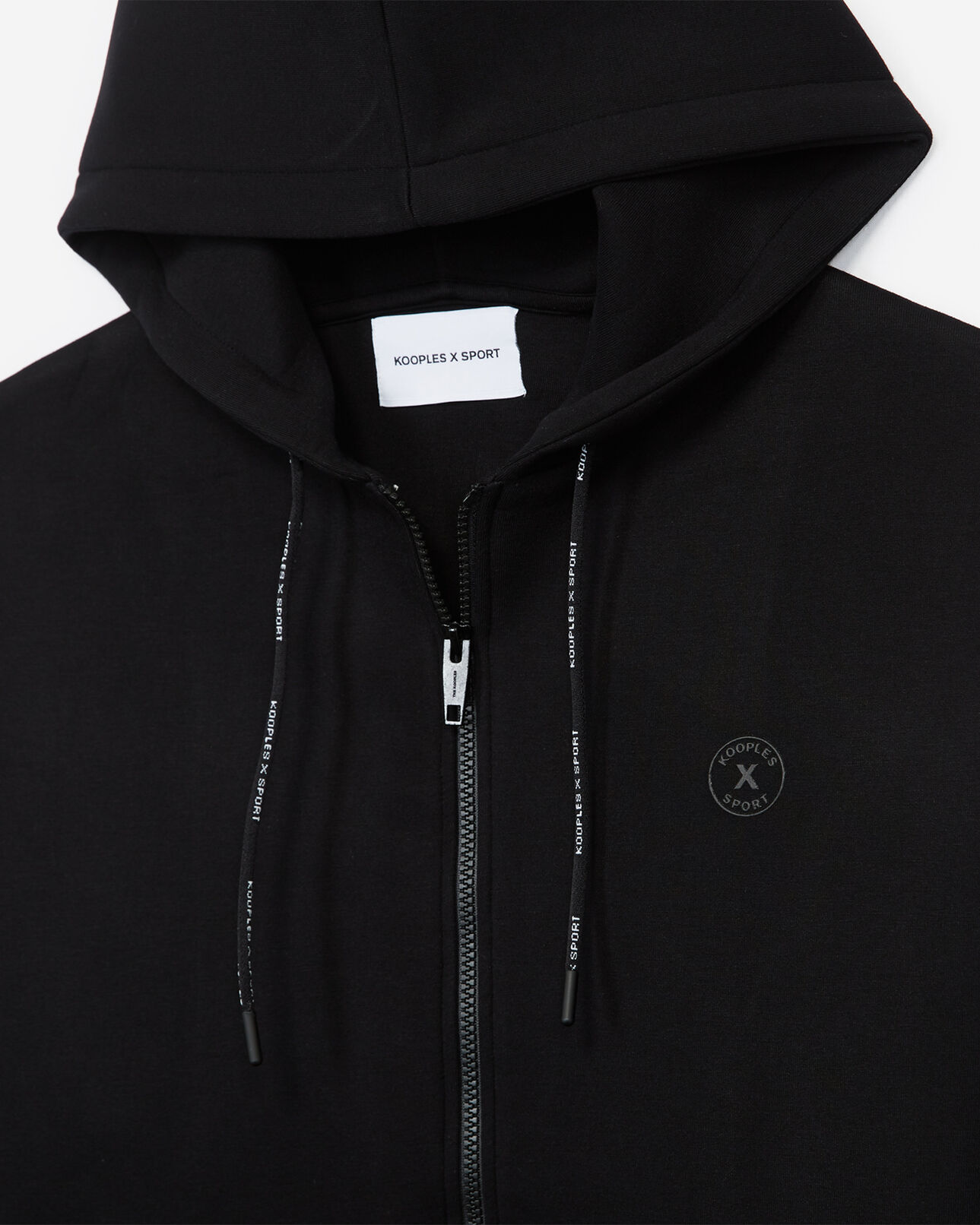 The Kooples HERREN BLACK schwarze sportswear-jacke mit kängurutasche