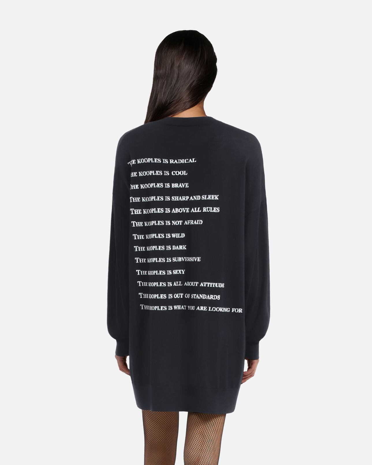 The Kooples FEMME BLACK RED OFF WHITE pull what is en laine noir