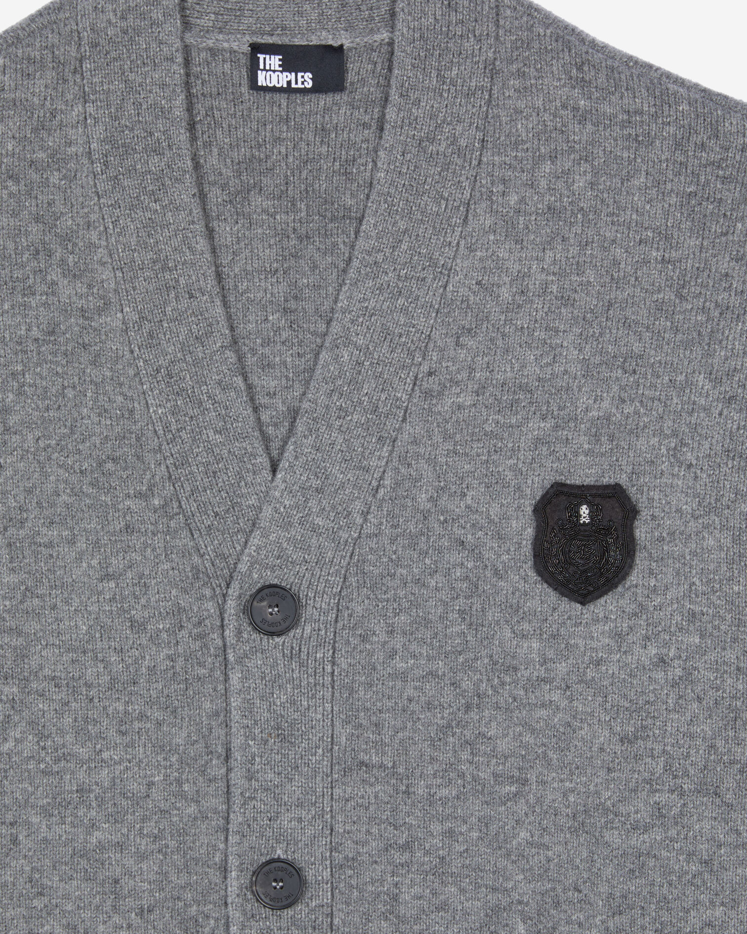 Cardigan en laine grise, MIDDLE GREY MEL, hi-res image number null