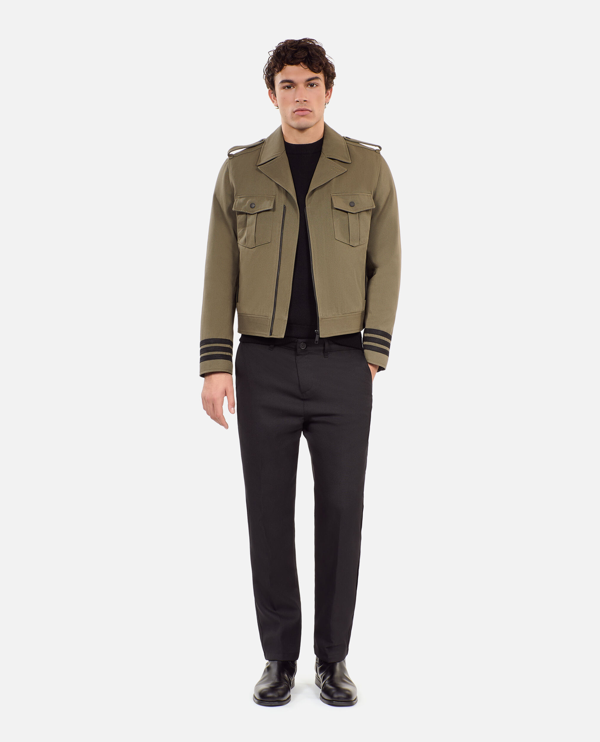 Blouson style officier kaki, OLIVE NIGHT, hi-res image number null