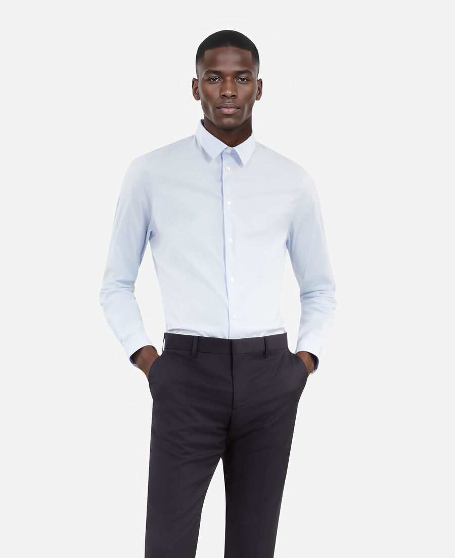 The Kooples H BLUE formal blue poplin shirt