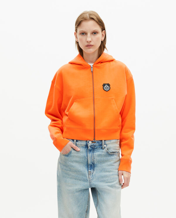 The Kooples DAMEN ORANGE orangefarbenes kapuzensweatshirt
