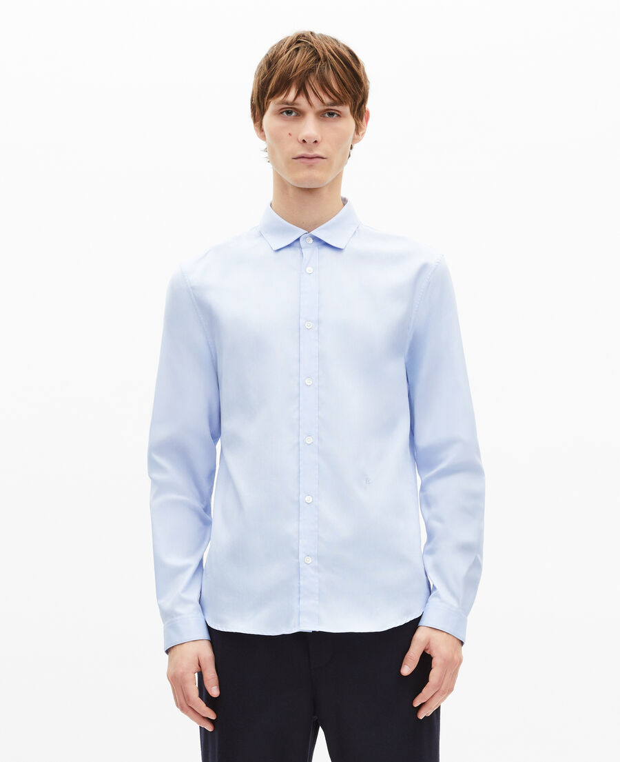 The Kooples H BABY BLUE italian collar shirt, blue