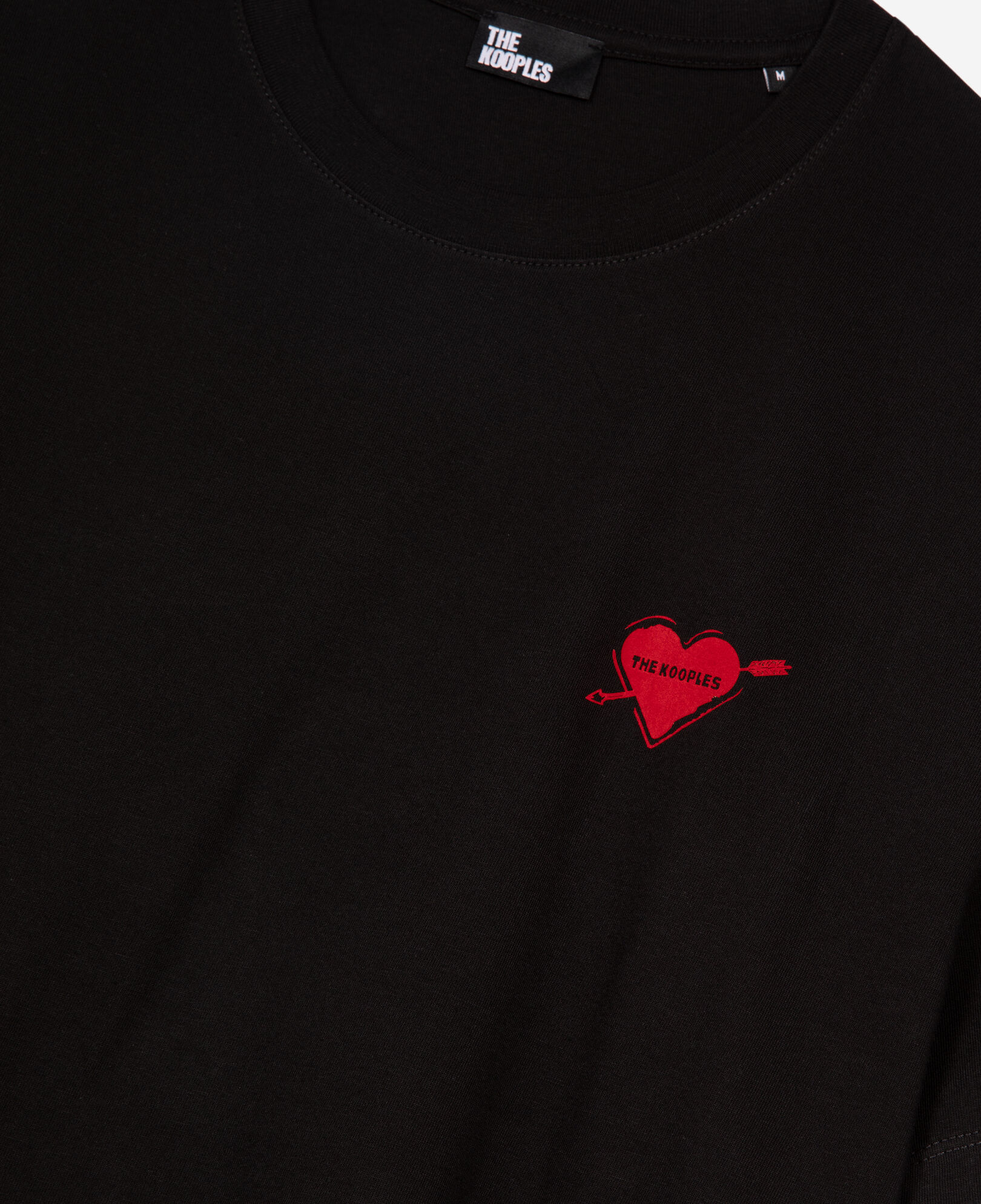 The Kooples MEN BLACK black t-shirt with flocking