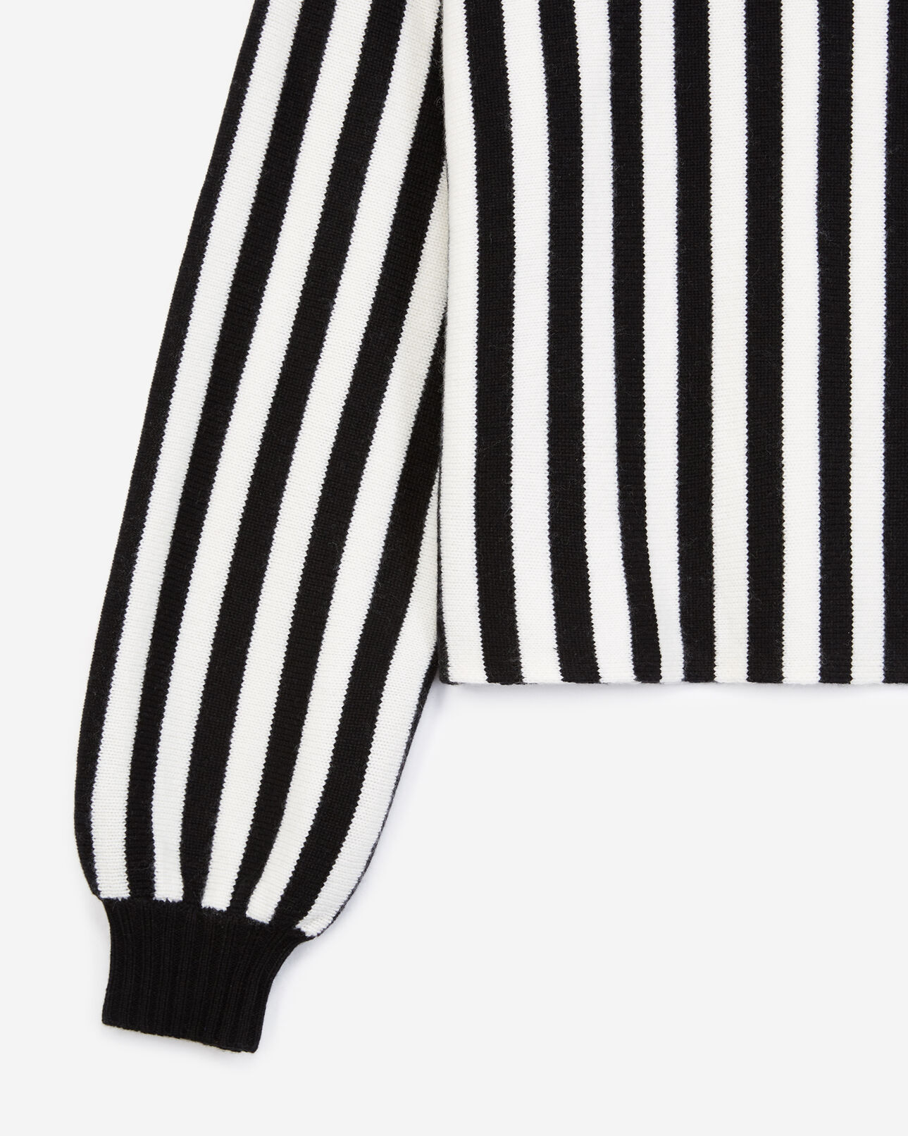 The Kooples FEMME BLACK pull col rond rayures noires