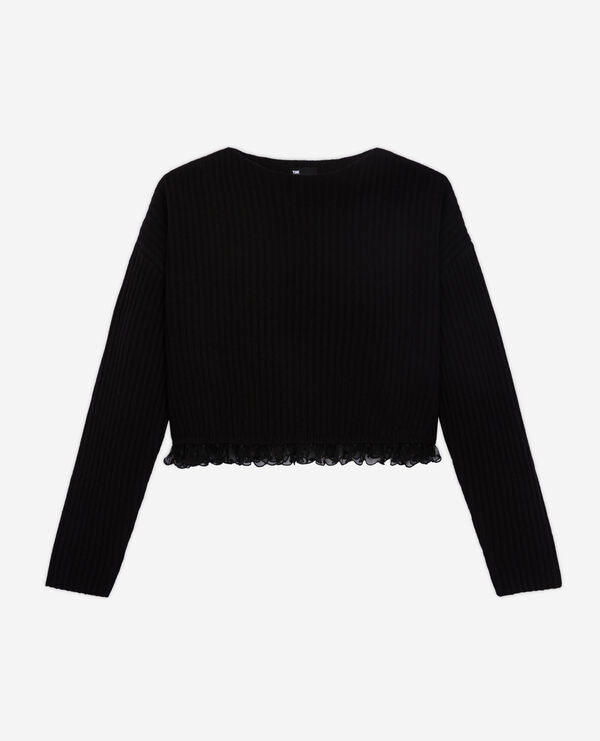 short black wool sweater