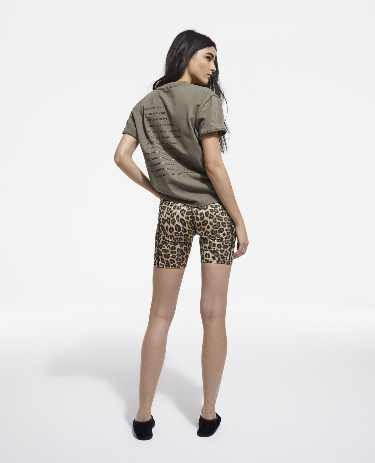 Cycliste femme top leopard